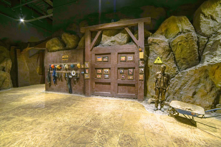 Gold mine entrance exhibition